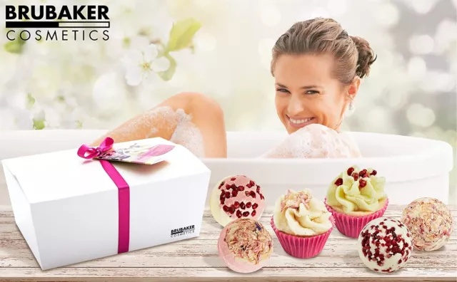 Boule de Bain Cerise / Cranberry 'Pink Moments' 6 Pcs Coffret Cadeau Femmes 3