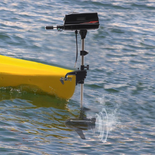 Moteur Hors-bord électrique 800W (1.2 HP) – 1900 Tr/min, Hélice 3 Pales, Traction 25 Kg, Pour Petits Bateaux (fer, Pêche, Voiliers), 12V