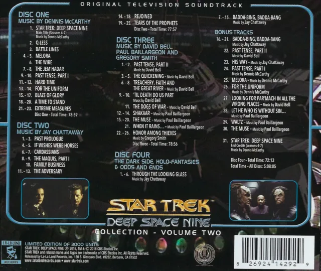 Star Trek: Deep Space Nine (1993-1999) TV-Series Soundtrack Volume Two 4CDs 2