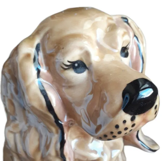 Vtg Studio Sitting Cocker Spaniel Puppy Dog Figurine Large 11" Garden Ceramic 3