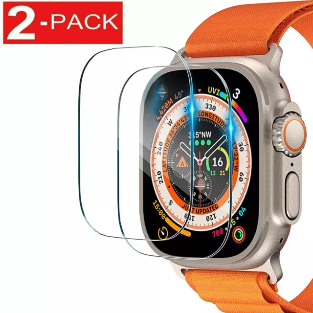 2-Pack 9H Tempered Glass Screen Protector for Apple Watch Ultra / Ultra 2  49mm