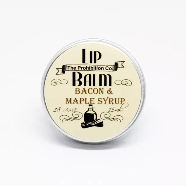 Bacon & Maple Syrup Lip Balm, Lip Repair by The Prohibition Co.  Vegan!