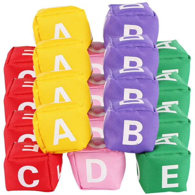 20 Piezas Saco de Asiento Alfabeto Niños Sacos de Asiento Juguete Número Niño Pequeño