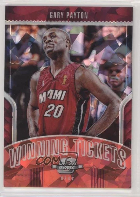 2018 Contenders Optic Winning Tickets Prizms Red Cracked Ice Gary Payton #12 HOF