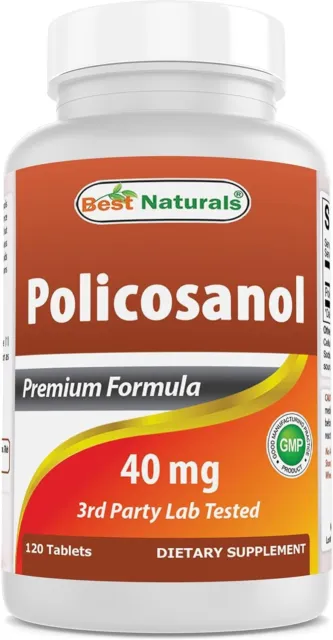 Best Naturals Policosanol 40 mg 120 Tablets New