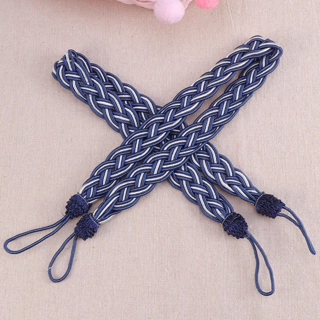 2 Pcs Curtain Clips Drapes Drapery Tassels Tiebacks Window Knit
