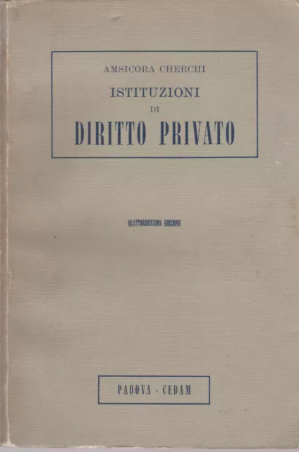 Cherchi Istituzioni di diritto privato Cedam 1977