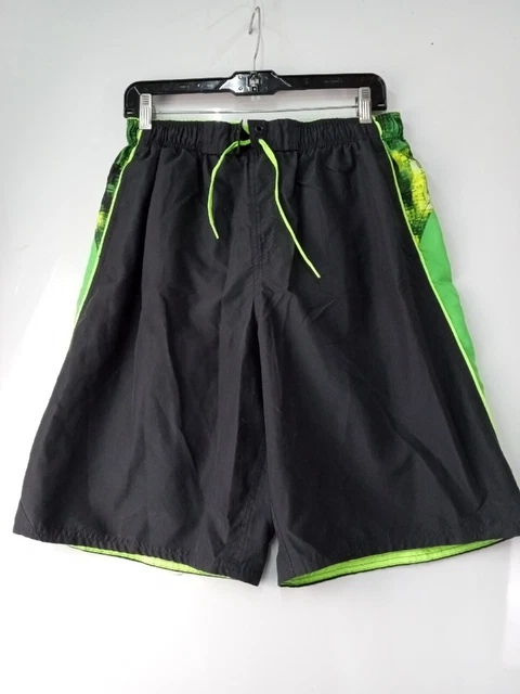 Nike Dri-Fit Neon Yellow/Green Black Activewear Athletic Shorts Youth Size L