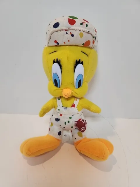 Vintage Tweety Bird Painter Artist Plush Looney Tunes Warner Brothers 1998 Toys
