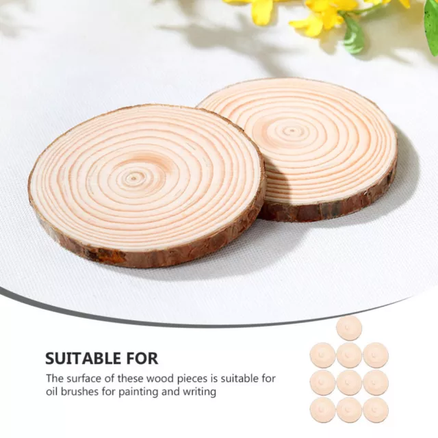 10 piezas simples manualidades hágalo usted mismo árbol redondo astillas de madera muebles para el hogar decoración manual 2