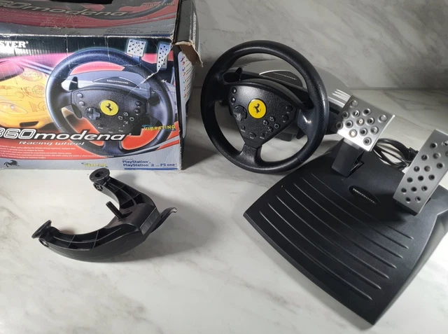 THRUSTMASTER FERRARI 360 Modena Steering Racing Wheel + Pedals Silver ...