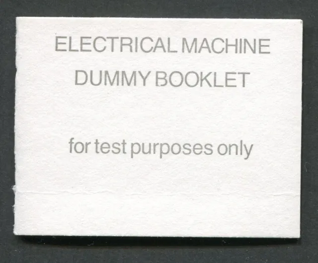 GB  QE2 Royal Mail Electrical Machine Dummy Stamp Booklet (ER277)