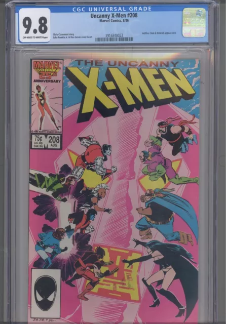 Uncanny X-Men #208 CGC 9.8 oww 1986 Marvel Comics Hellfire Club & Nimrod App