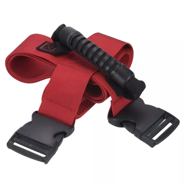 Carrying Strap with Handle, Cross Style Adjustable Nylon Belt for Boxes, Red