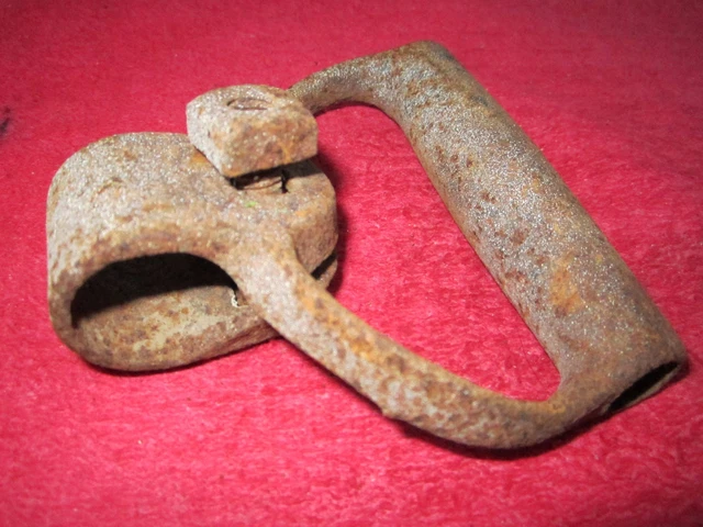 Vintage Farm Implement Iron Clamp On Handle, Steampunk