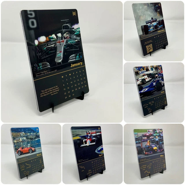 FORMULA ONE CALENDAR For F1 Fans 2024 Desk Calendar Monthly Table