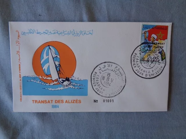 Maroc  Yvert  976A  FDC  1er jour  transat des alizés en très bon état