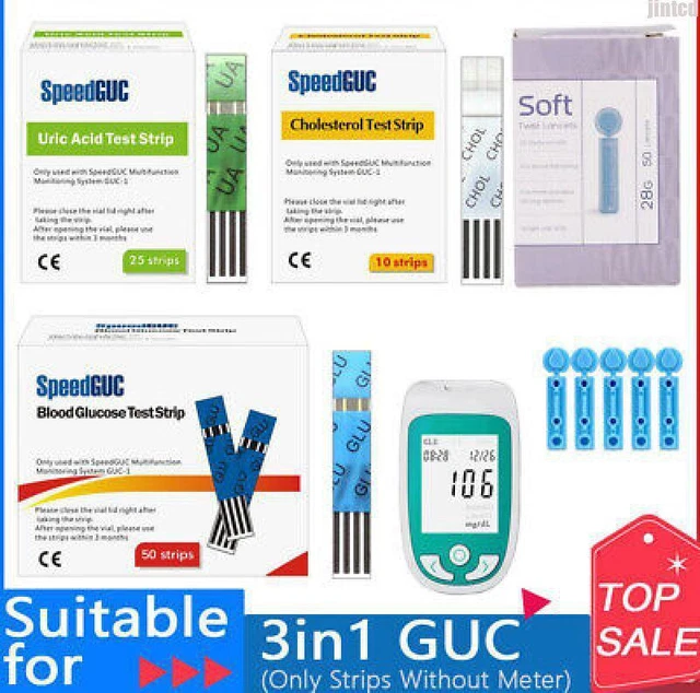 New Uric Acid Test Strip Blood Glucose Test Strips Cholesterol Test Strips Speed
