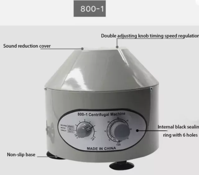 800-1 Electric Centrifuge Machine Lab Laboratory Medical 4000RPM with 6x20ml