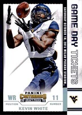 2015 Panini Contenders Draft Picks Game Day Tickets 28 Kevin White West Virginia