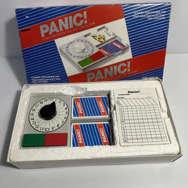 Panic! 1987 Vintage Croner-Tyco Co Board Game Complete Rare 1980s