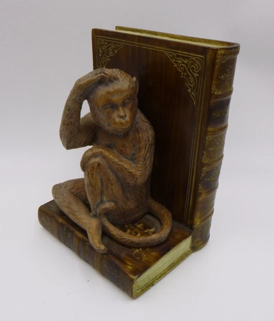Monkey Bookend Jungle HAMLET heavy dark Academia decor