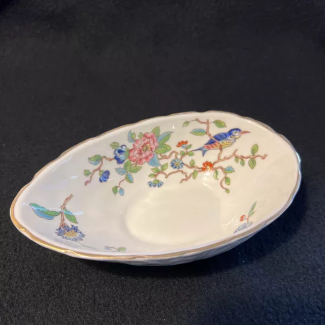 Aynsley Pembroke Bone China Avocado Bowl 5.75” Easter Egg Candy Bluebird Flowers