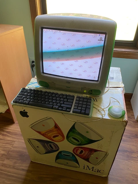 APPLE IMAC G3 333 Lime Green Mac O.S 8.6 Vintage Powers Up APPLE IMAC G3 333 Lime Green Mac O.S 8.6 Vintage Powers Up