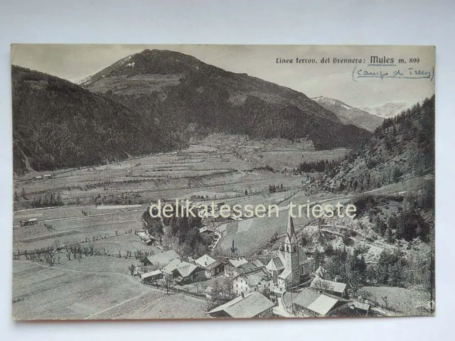 MULES linea ferroviaria Brennero Campo Tures Bolzano vecchia cartolina