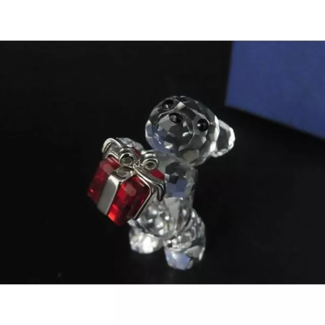Swarovski-Kristall-Bär-Objekt-Figur, innen, klar, rot, vG-06