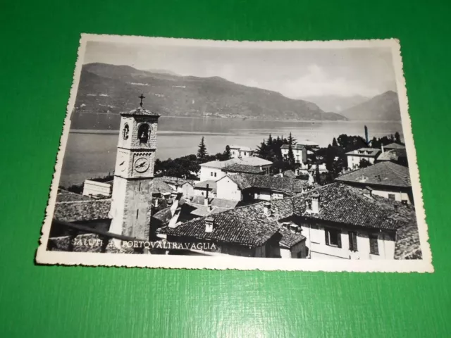 Cartolina Saluti da Porto Valtravaglia - Lago Maggiore 1952