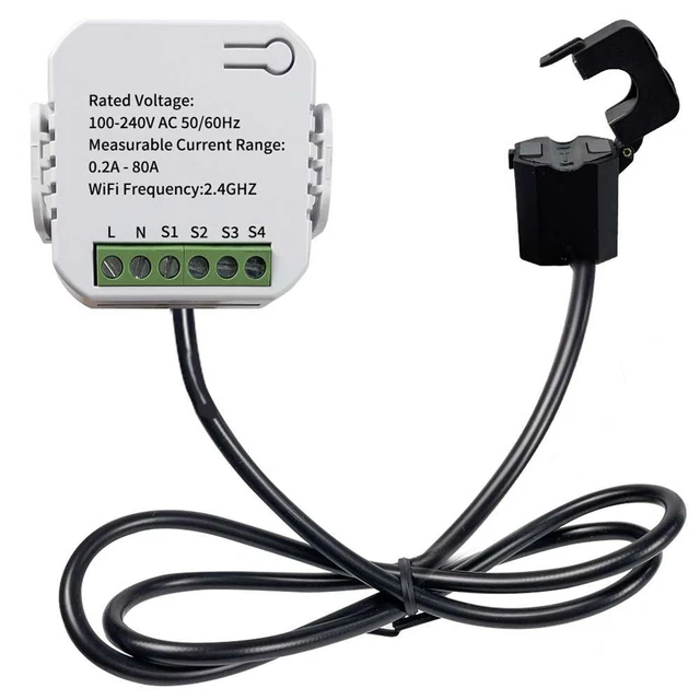 Contatore di energia monitor di potenza durevole con morsetto convertitore di corrente nuovo di zecca