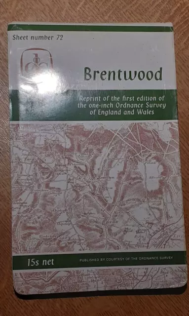 Ordnance Survey One Inch Old Series Sheet 72 Brentwood (David & Charles)