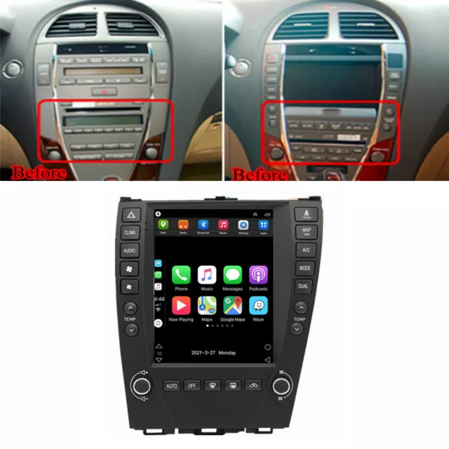 9.7'' Vertical Stereo Radio GPS For Lexus ES ES240 ES300 ES330 ES350 2006-2012