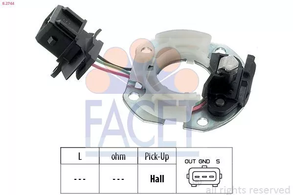 FACET 8.2744 Sensor, Zündimpuls für HYUNDAI SAAB