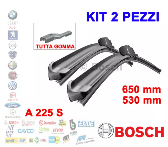 Kit 2Pz Spazzole Tergicristallo Gomma Bosch 3397007225 Aerotwin 65 53 Cm A225S