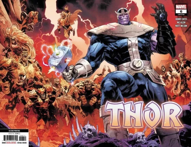 Thor #6 | Klein 2nd Print Thanos Wraparound Variant | New | Marvel Comics - 2020