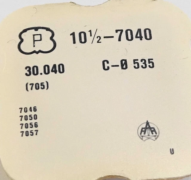 Roue De Mouvement De Montre Peseux 7001 Partie 705 - Pièce Horlogerie Neuve Sans étiquette