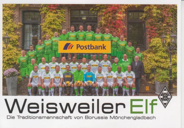 Mannschaftskarte Borussia Mönchengladbach Weisweiler Elf