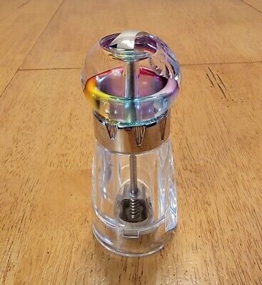William Bounds Pepper Grinder Vintage Rainbow Tint Lucite Working Chipped Knob