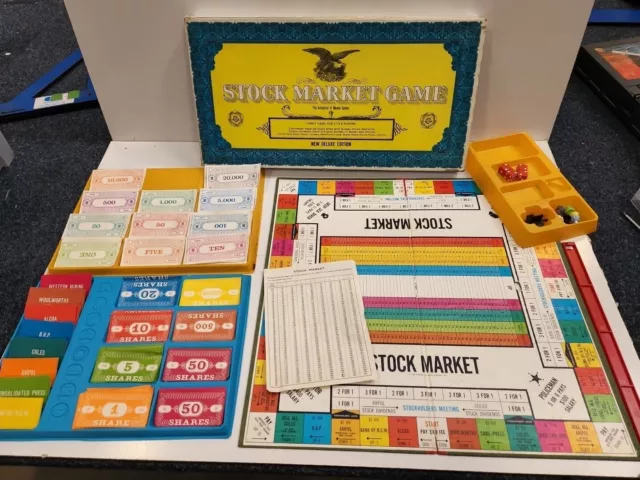 Stock Market Board Game Deluxe Edition Vintage 1968 John Sands