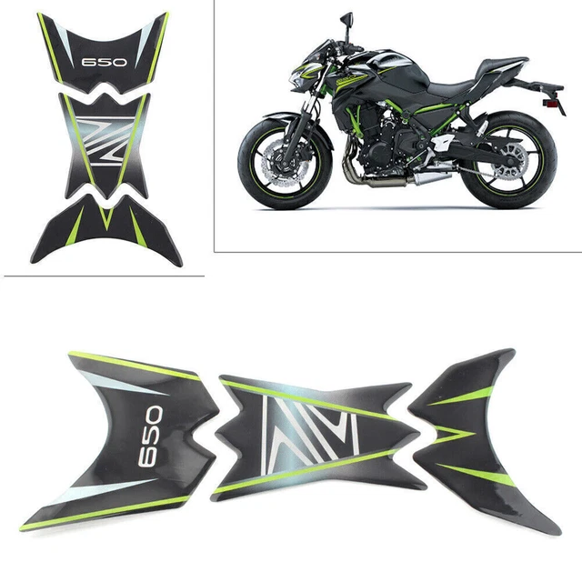 Motorcycle 3D Tank Pad Protector Decal Sticker Fit Kawasaki Z650 All year
