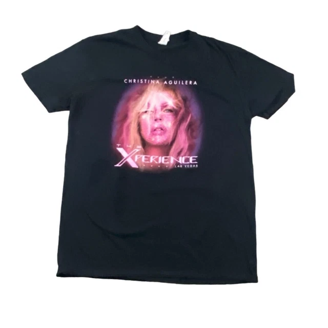 Christina Aguilera 'The Experience' Las Vegas Adult T-Shirt-Black-XL-GUC