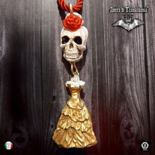 Schmuck Ethnisch Tribal Amulette Halsketten Anhänger Original Skull Calavera RAR
