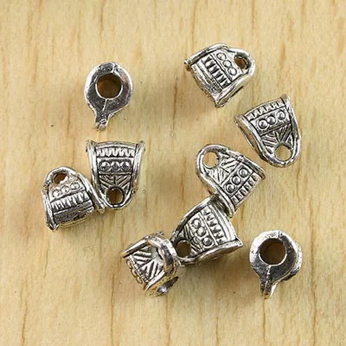 50pcs Tibetan Silver Color 2sided Handbag Shaped Spacer Bail H0862