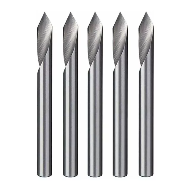 Long lasting V Groove Engraving Tool Set for CNC Routing 5pcs Spiral Bits