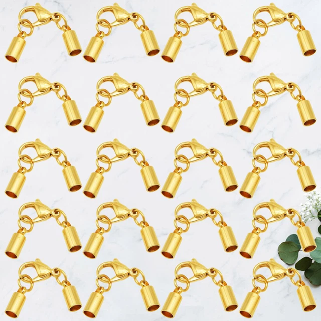 20 PIEZAS Broches Joyería Conector Collar Fijador Acero Inoxidable