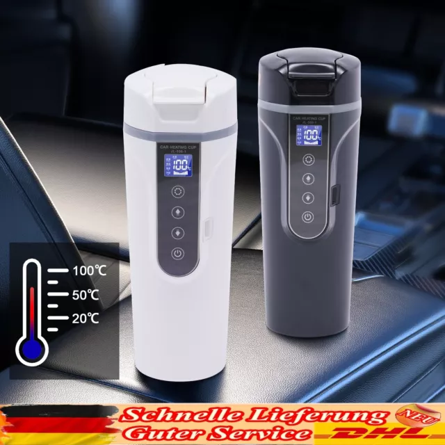 12V 450ML Digital Auto Heizbecher Reise Heizung Tasse Kaffee Wasserkocher Becher