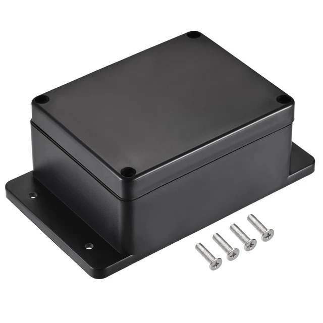 Waterproof socket ABS for wall mounting electrical project black 115x90x55 mm