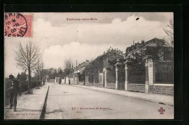 CPA Fontenay-sous-Bois, Boulevard de Nogent 1906